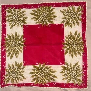 Givenchy Festive Red and Green Handkerchief Cotton 100